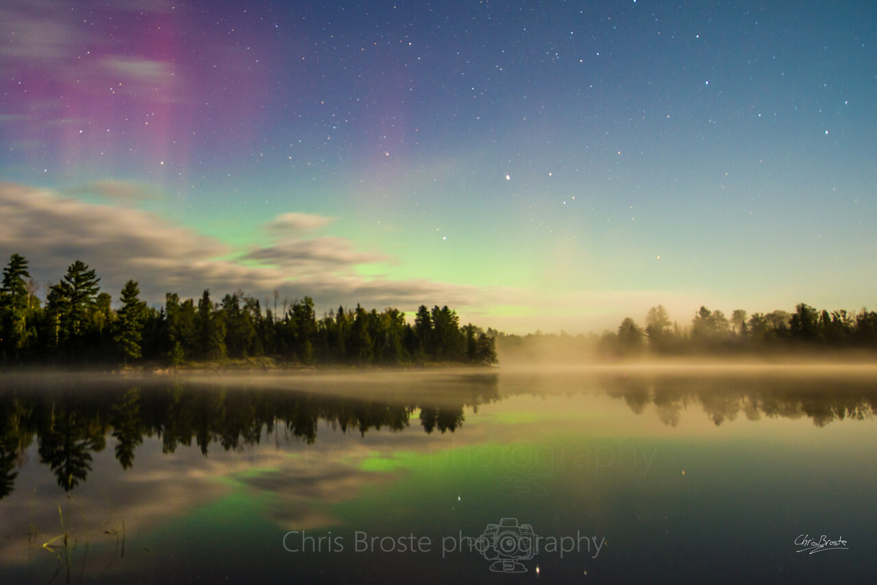 Northern Lights in the Boundary Waters Wall Art Chris Broste