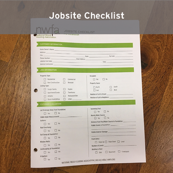 Jobsite Checklist Print Version - Package of 50