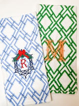 Green and Blue Bamboo Kitchen Towel
