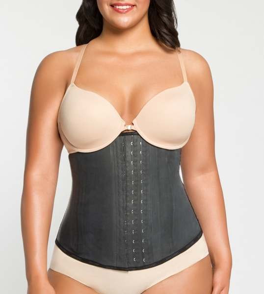 Latex Waist Trainer 3 Hook Black Waist Trainer