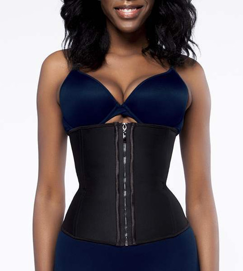 Zipper Latex Waist Trainer by Hourglass Angel HA104