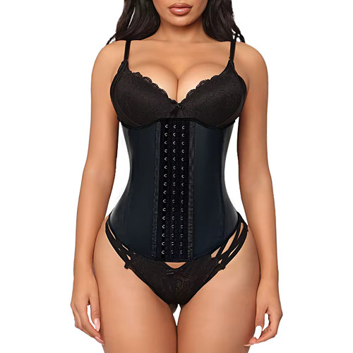 Triple-Hook Latex Underbust Corset by Hourglass Angel HA115
