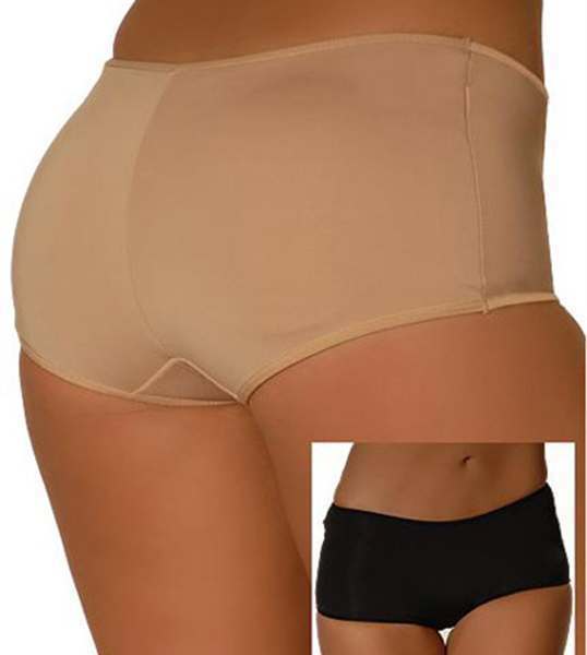 Womens Plus Size Low Rise Microfiber Booty Short Elastic Logo Boyshort  Underwear