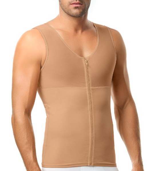 Men's Slimming Undershirt Body Shaper - Mens Shapewear T-Shirt by Your  Contour. (Nude, Small)