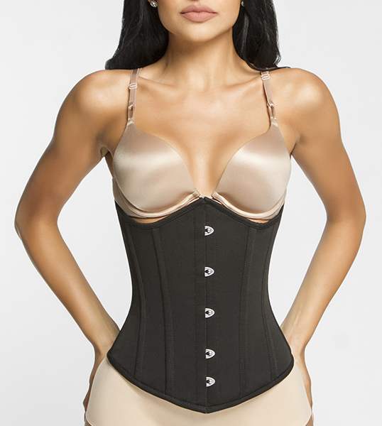 Cotton Corset Underbust Hourglass Corset in White or Black