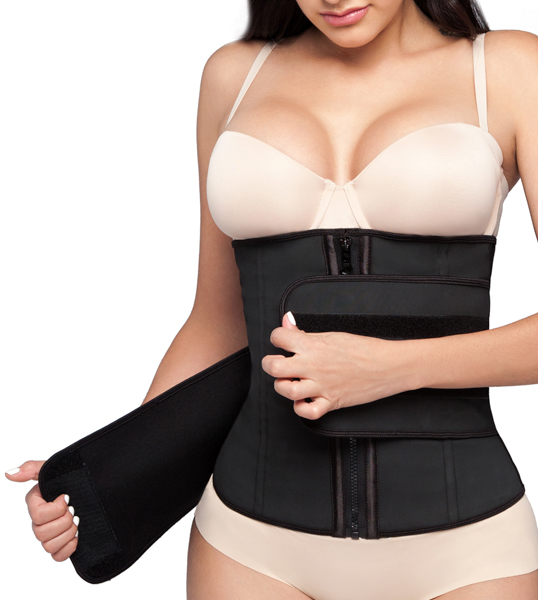 Waist Trainer with Straps and Zipper for a Snatched Waist