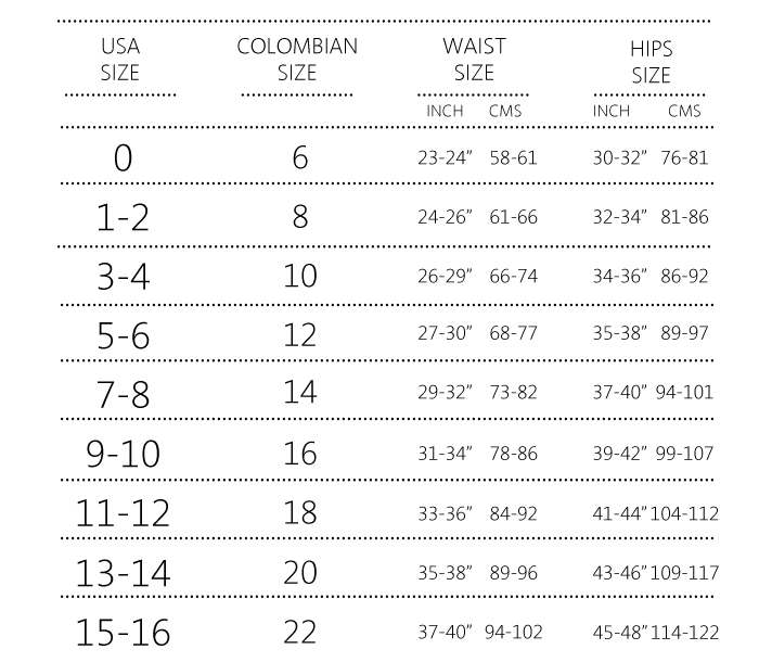 Tobeinstyle Size Chart