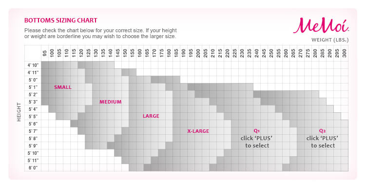 Slimme By Memoi Size Chart