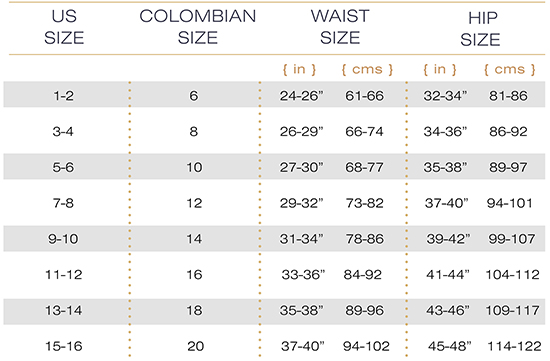 13 14 Size Chart