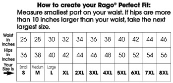 Rago Girdle Size Chart