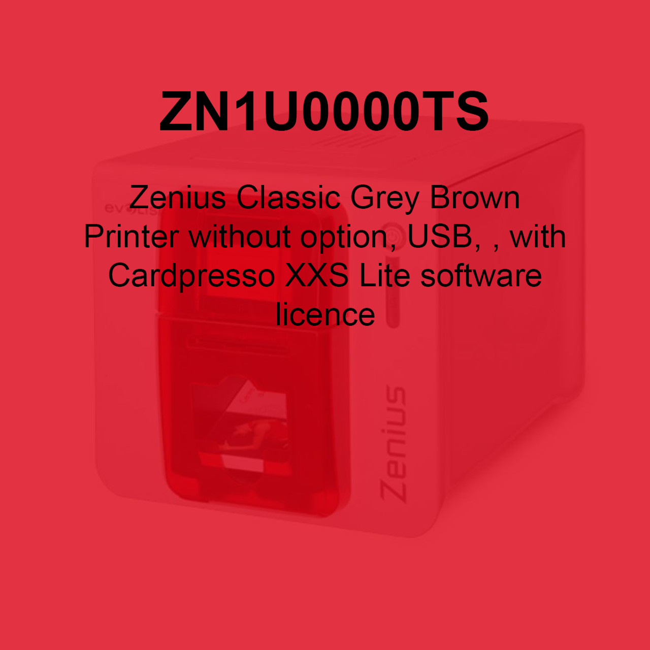 Evolis Zenius Single-Sided ID Card Printer - ZN1U0000TS