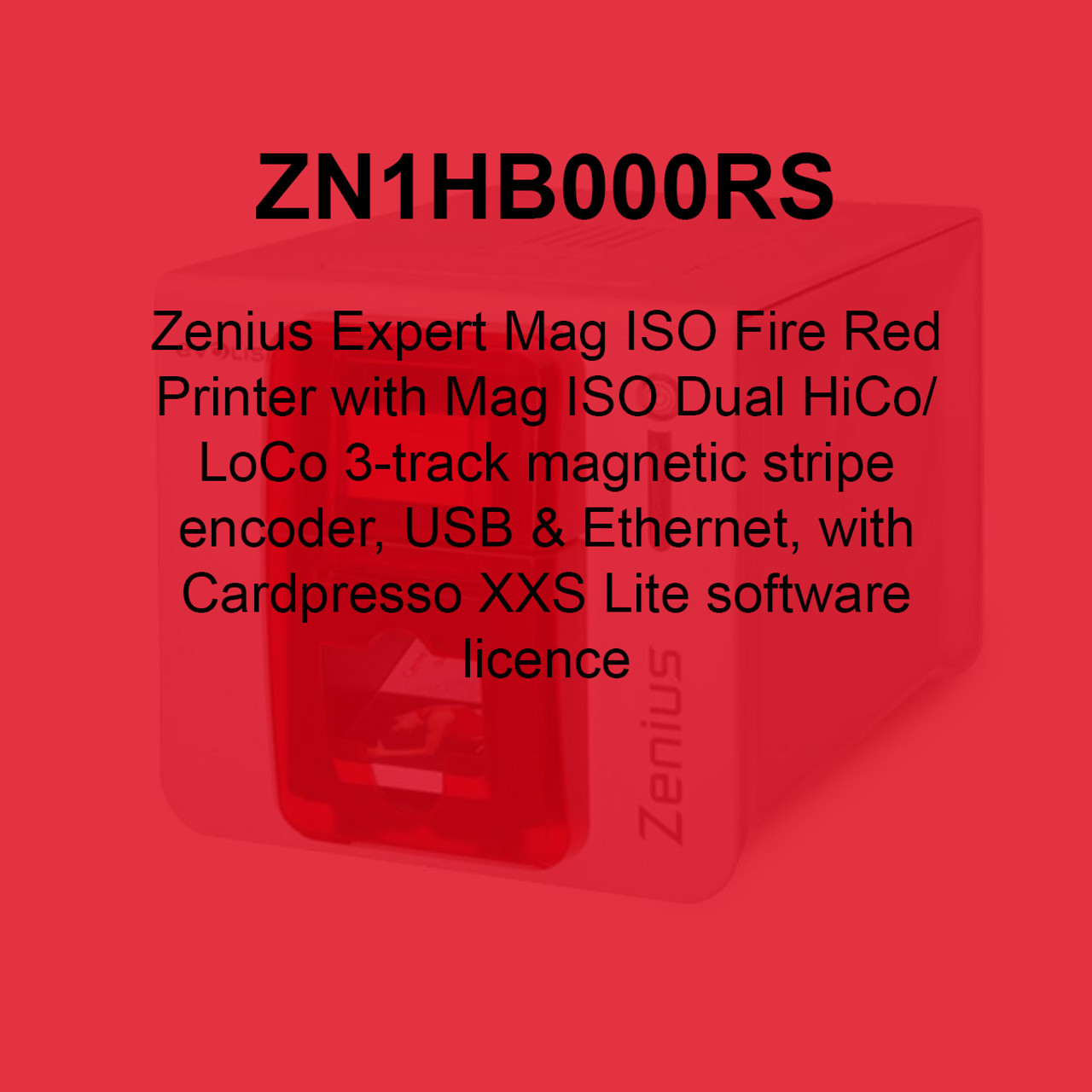 Evolis Zenius Single-Sided ID Card Printer - ZN1HB000RS