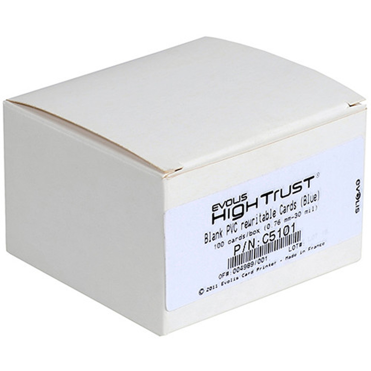 Pack 100 White Blank cards 0.76mm