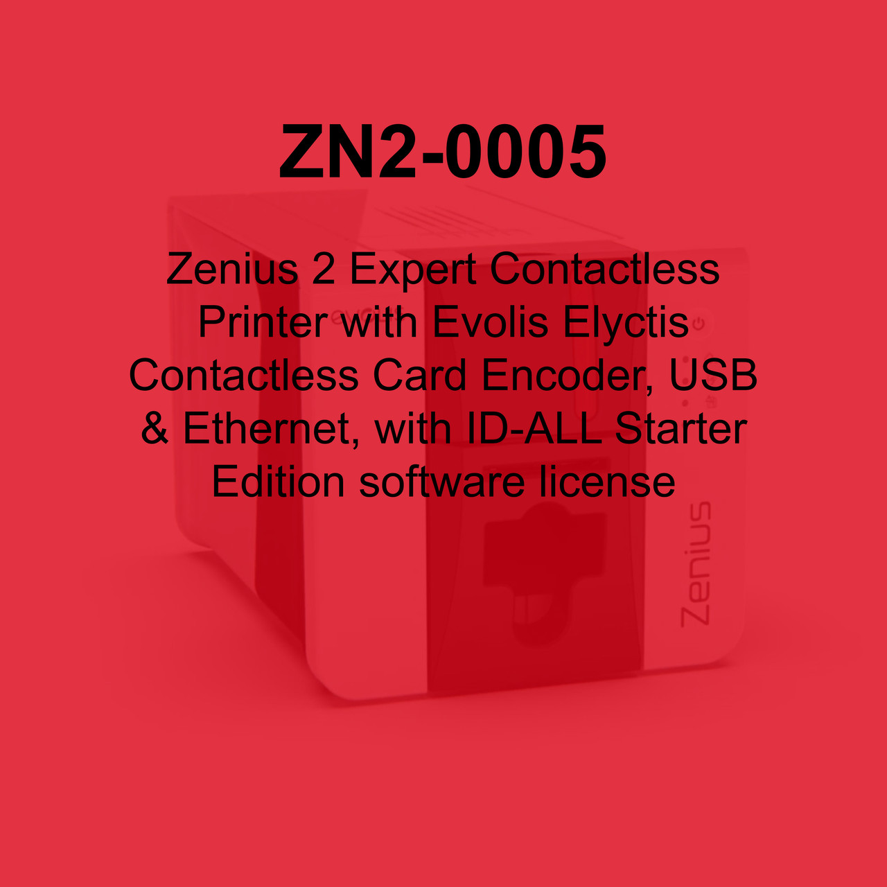 Evolis Zenius 2 Expert Contactless Single-Sided ID Card Printer - ZN2-0005