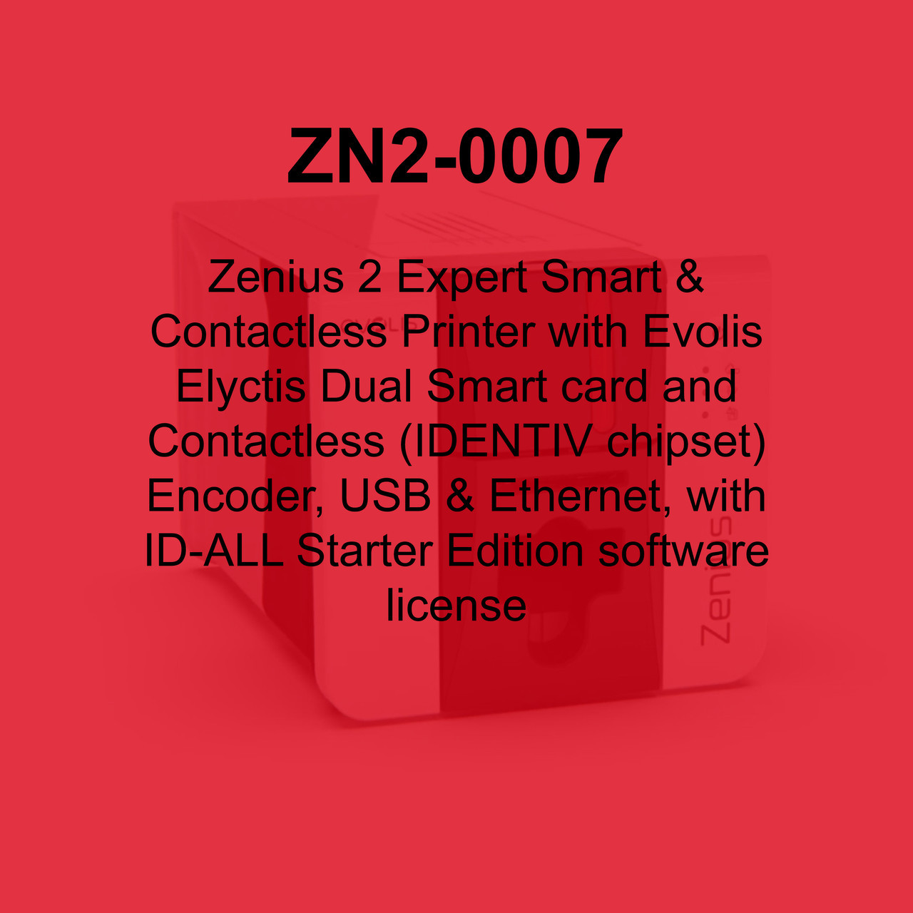 Evolis Zenius 2 Expert Contactless Single-Sided ID Card Printer - ZN2-0008