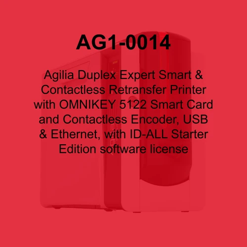 Evolis Agilia Expert Smart and Contactless Encoder Dual-Sided Retransfer ID Card Printer - AG1-0014