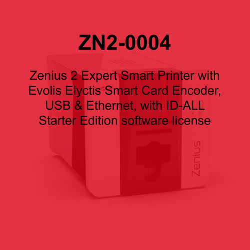 Evolis Zenius 2 Expert Smart Single-Sided ID Card Printer - ZN2-0004