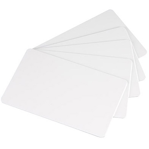 Cartes PVC Vierges Mates Evolis – Lot De 5x100 Cartes, Noir, 20 MIL, Format 50x150 Mm, Pour Impression Badge