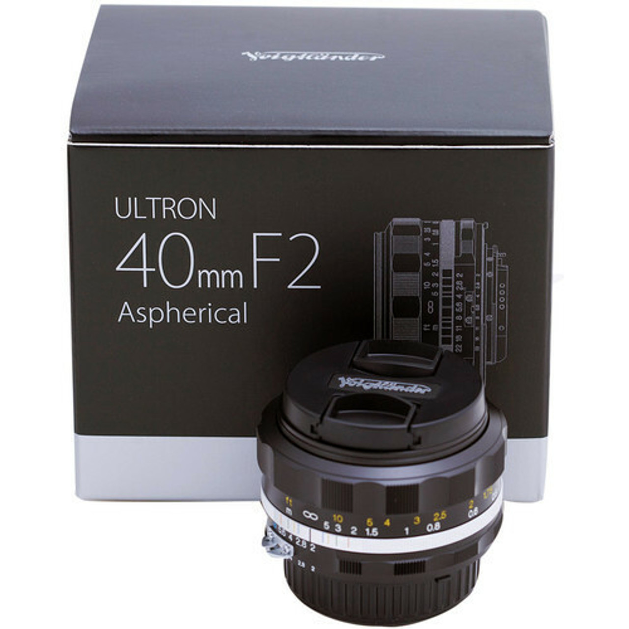 Voigtlander 40mm f/2 Ultron SL-IIs ASPH Lens (Black Rim) Nikon F Mount  Mainline Photographics