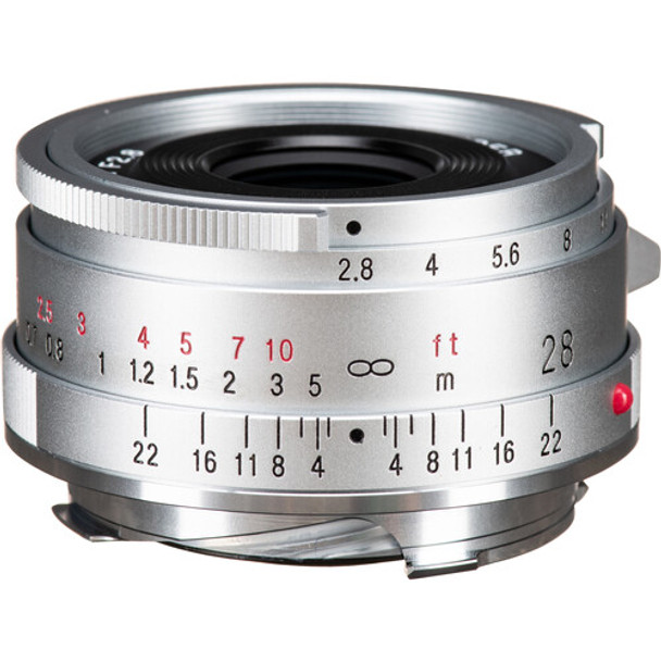 Voigtlander 28mm f/2.8 Color Skopar  Aspherical Type II VM Lens (Silver)