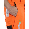 Hi-Vis Orange Zero Men's Chainsaw Trousers Zoom Side Pocket