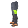 Clogger Grey/Green Ultra  Women's Chainsaw Trousers Right View