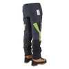 Clogger Grey/Green Zero Chainsaw Trousers Side Back