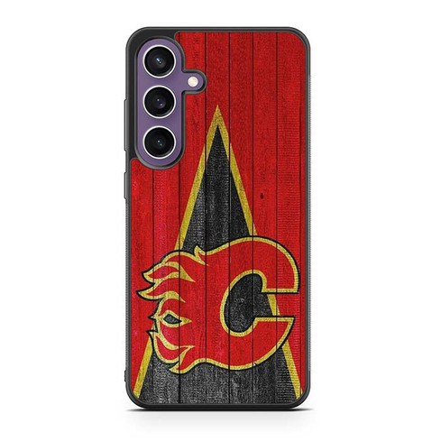 Calgary Flames Wooden Pattern Samsung Galaxy S23 Case