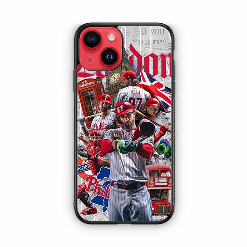 Philadelphia Phillies Bryce Harper Aaron Nola and Kyle Schwarber iPhone 14 Case
