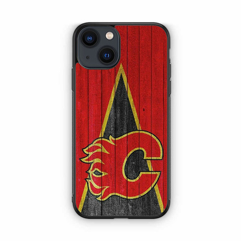 Calgary Flames Wooden Pattern iPhone 13 Case