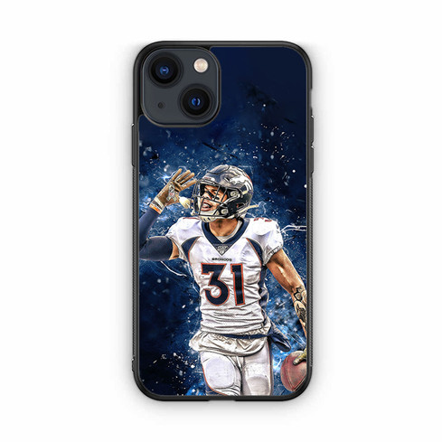 Justin Simmons Denver Broncos 05 iPhone 13 Case
