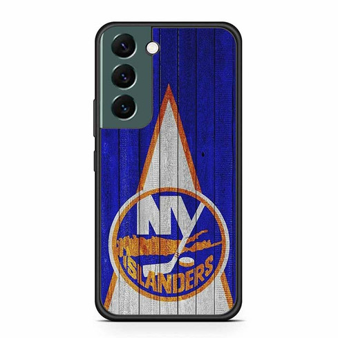 New York Islanders Wood Pattern Samsung Galaxy S22 Case