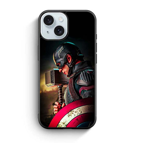 Captain America Wielding Mjolnir iPhone 15 Case
