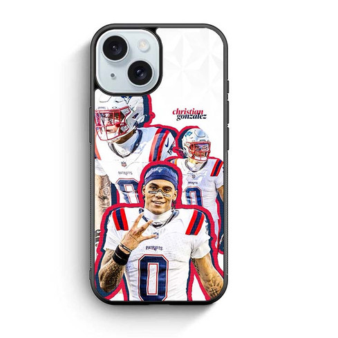 Christian Gonzalez New England Patriots 01 iPhone 15 Case