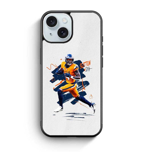 Courtland Sutton Denver Broncos 02 iPhone 15 Case