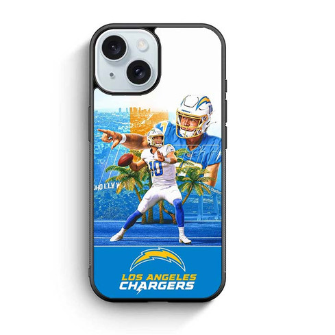 Justin Herbert Los Angeles Chargers 01 iPhone 15 Case