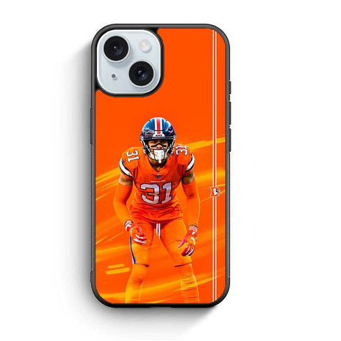 Justin Simmons Denver Broncos 01 iPhone 15 Case