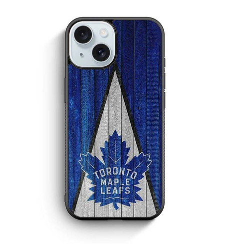 Toronto Maple Leafs Wooden Pattern iPhone 15 Case