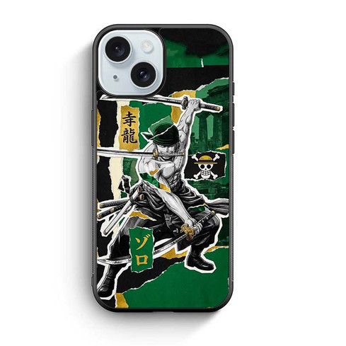 Zoro One Piece Series Art iPhone 15 Case