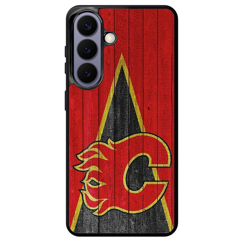 Calgary Flames Wooden Pattern Samsung Galaxy S26+ Case