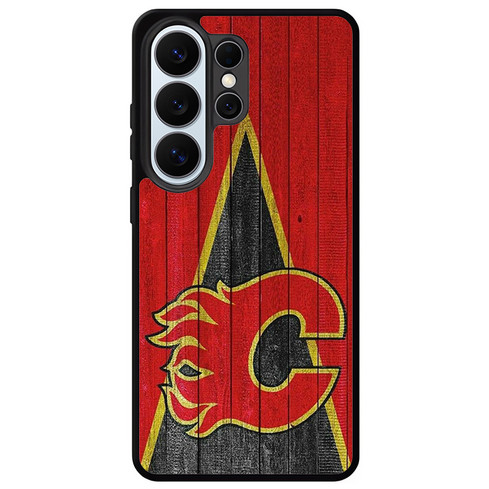 Calgary Flames Wooden Pattern Samsung Galaxy S26 Ultra Case