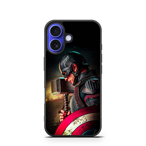 Captain America Wielding Mjolnir iPhone 16 Case