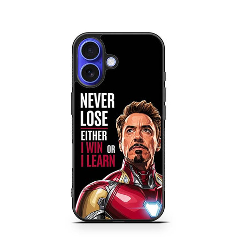 Iron Man Tony Stark Quotes iPhone 16 Case