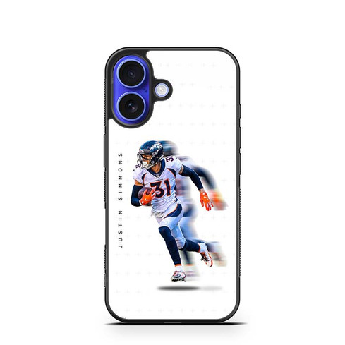 Justin Simmons Denver Broncos 02 iPhone 16 Case