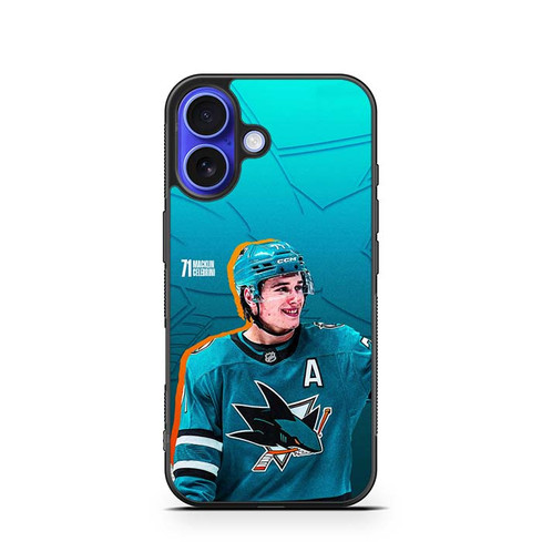 Macklin Celebrini San Jose Sharks iPhone 16 Case