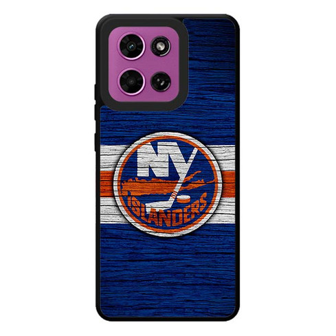 New York Islanders Wooden Pattern Motorola Moto G Play 2026 Case