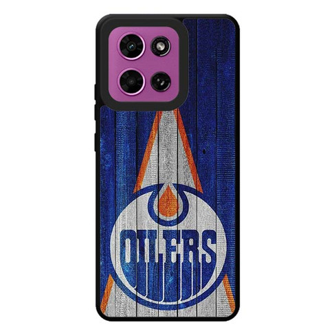 Edmonton Oilers Wooden Pattern Motorola Moto G Play 2026 Case