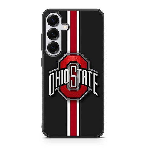 Ohio State Buckeyes Logo Red Stripe Samsung Galaxy S25 Case