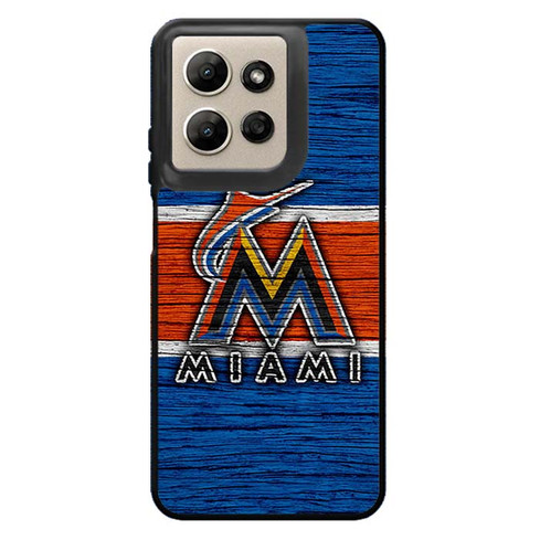 Miami Marlins Wooden Pattern Motorola Moto G Power 2026 Case