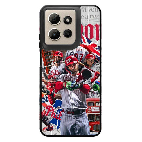 Philadelphia Phillies Bryce Harper Aaron Nola and Kyle Schwarber Motorola Moto G Power 2026 Case